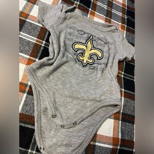Grey New Orleans Saints Onesie
